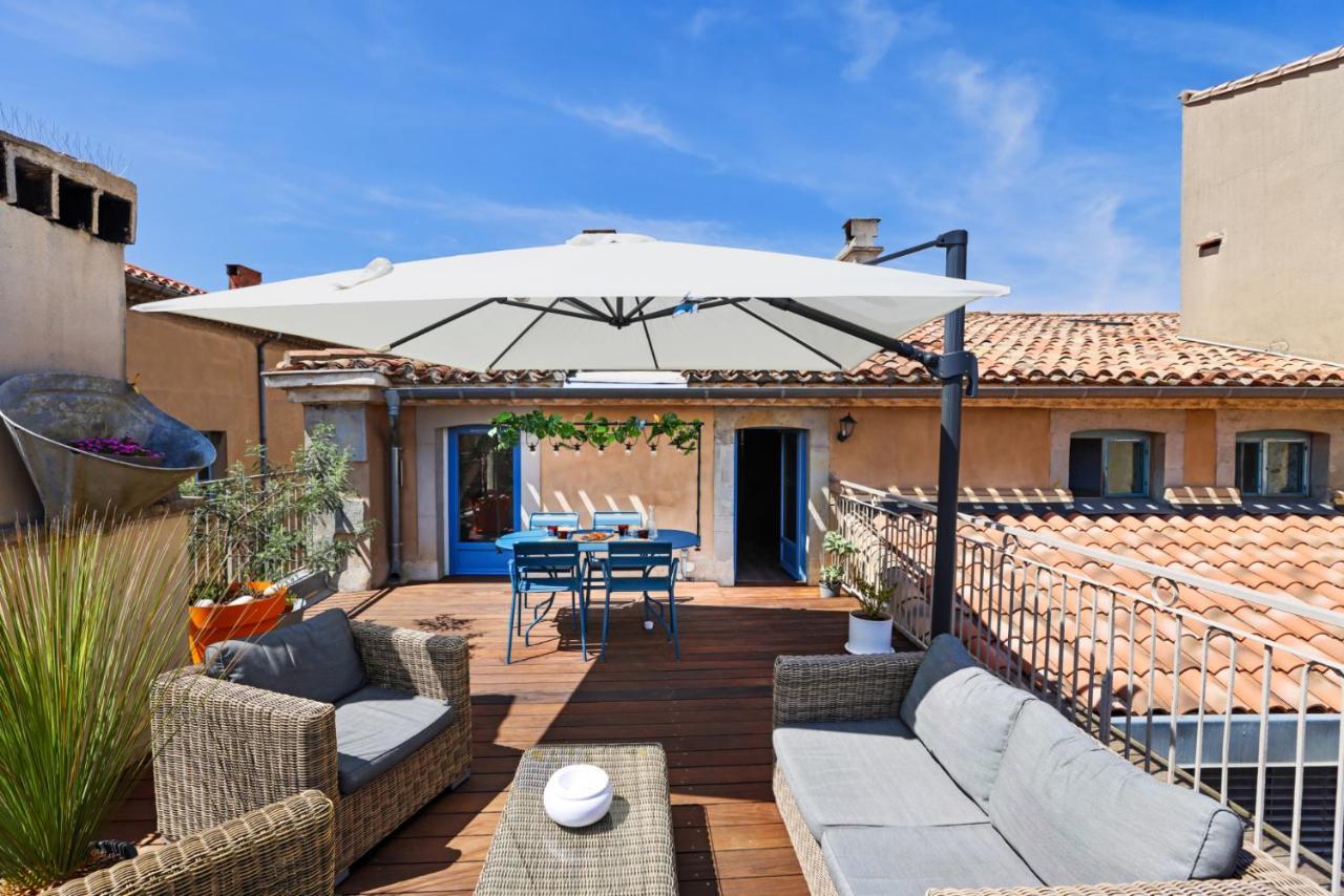 شقة La Terrasse Tapaja Vue Conciergeriedamecarcas قرقشونه المظهر الخارجي الصورة